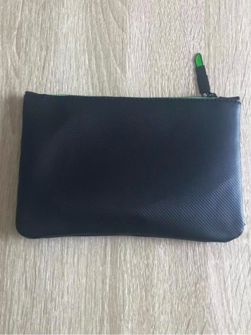 FREE with $20 purchase Black Cosmetic zipper Pouch with Green Accent Lip Print - Picture 2 of 3